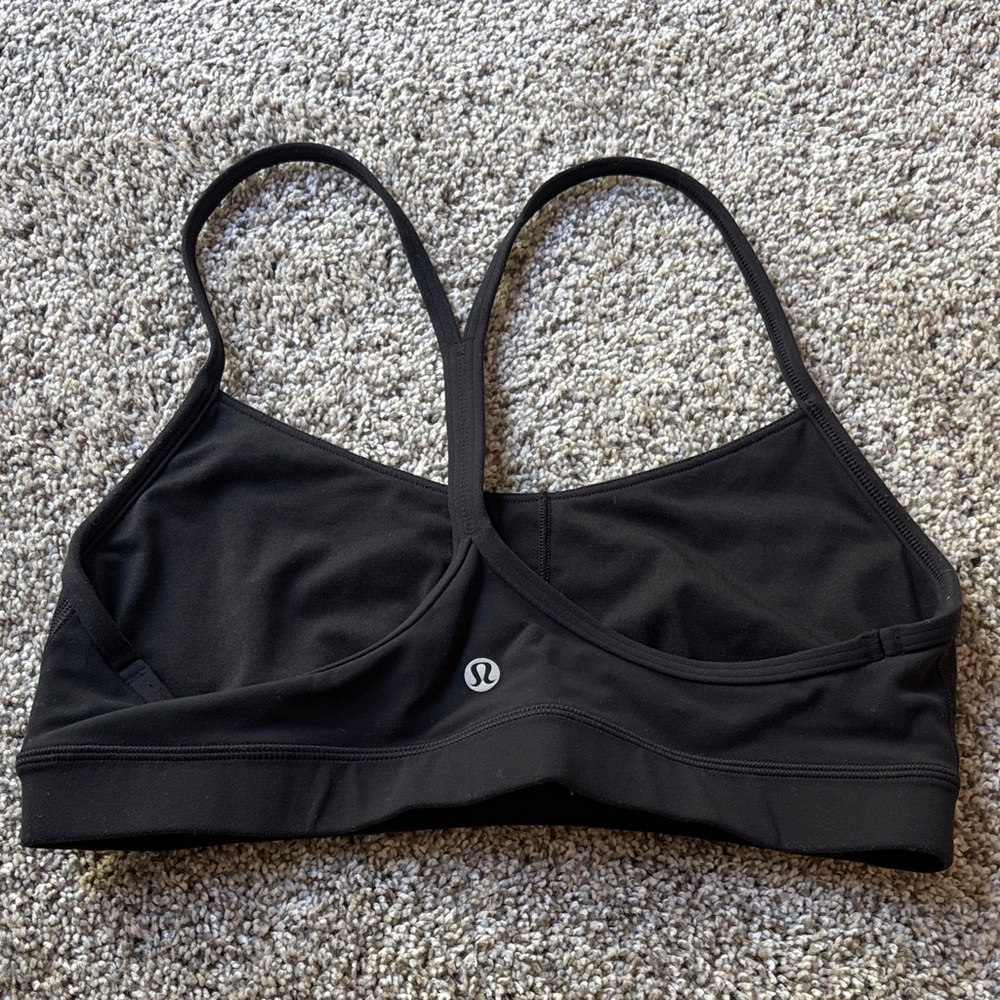 lululemon athletica Black Crossback Strappy Sports Bra